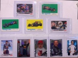 Assorted racing cards Russell, Hamilton, Perez, Leclerc, Verstappen, Alonso
