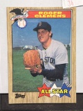 1987 Topps Roger Clemens all star baseball card