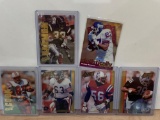 assorted action, packed football cards