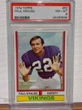 1974 Topps Paul Krause PSA 8 football card