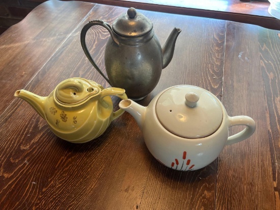 teapots - one pewter