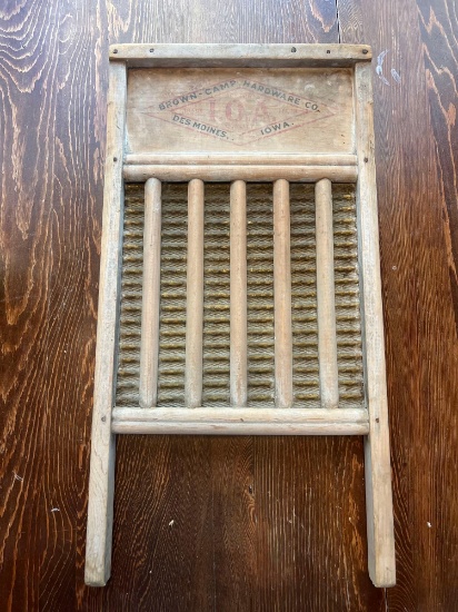 washboard from Brown- camp hardware, Des Moines, Iowa