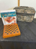 Pewter & Wood 4 game set and Briefcase
