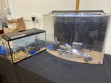 two fish tanks