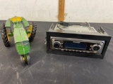 Pioneer stereo and John Deere tractor