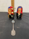 Nesting Dolls including world leaders and us presidents