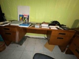 huge office desk plus everything on it