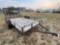 General Services 12ft x 80in wide single axle trailer with drop gate. good condition