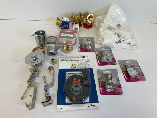 Toilet bolts, Sillcock, couplings and power cord kit new