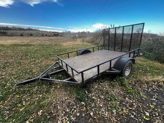 10ft x 77in single axle utility trailer will need titled as homemade