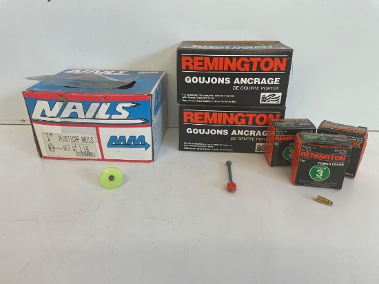Plasticap nails, goujons ancrage and power loads