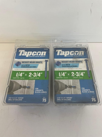 Tapcon Concrete screw anchors new