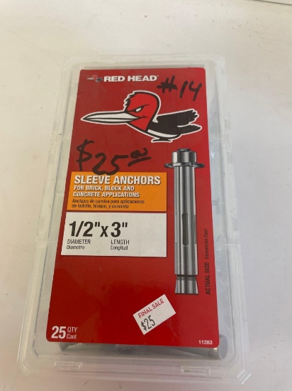 Sleeve anchors 1/2x3? new