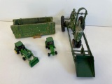 vintage metal John Deere tractor