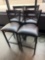 Black bar stools