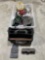 Hyper Tough toolbox & misc items in tote