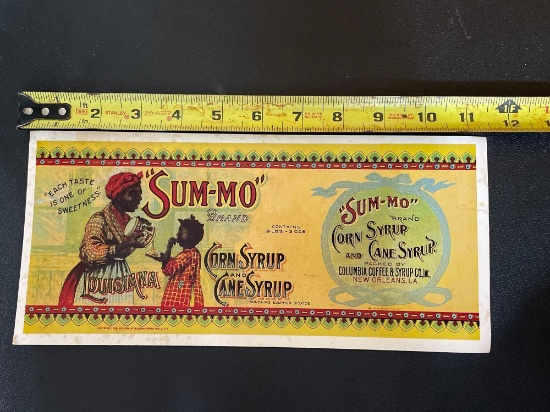 Vintage SUM-MO Corn Syrup and Cane Syrup Post Card