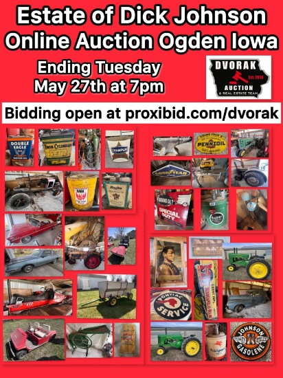 Antique Tractors, Signs, Oil, Classic Cars, Tools+