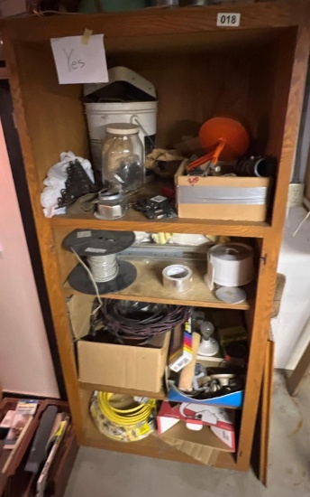 shelf full of electrical