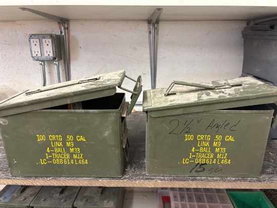 Metal Ammo boxes with fastners plus