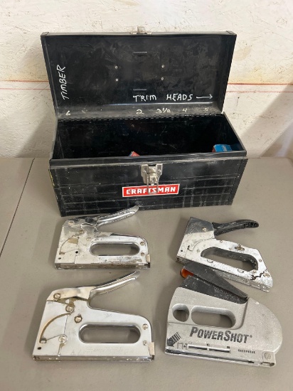 Craftsman tool box with Staple guns
