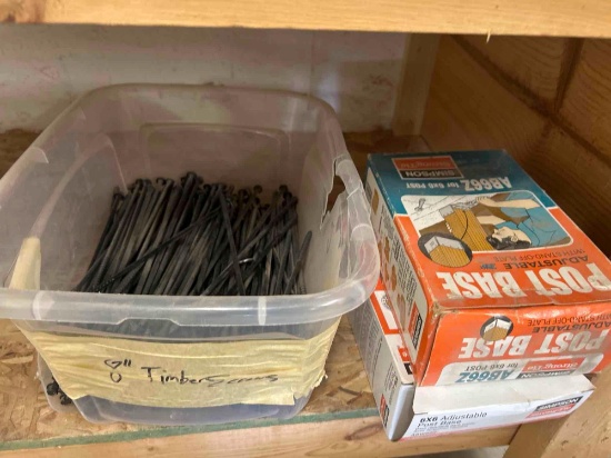 Simpson post base 6x6 and timber screws 8