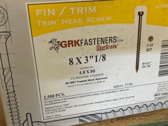 GRK Fasteners 8x3 1/8 2500 qty