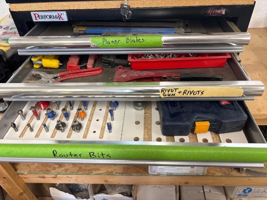 Performax tool box with tools inside