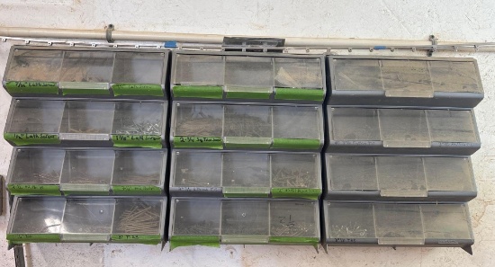 plastic bins w/fasteners etc