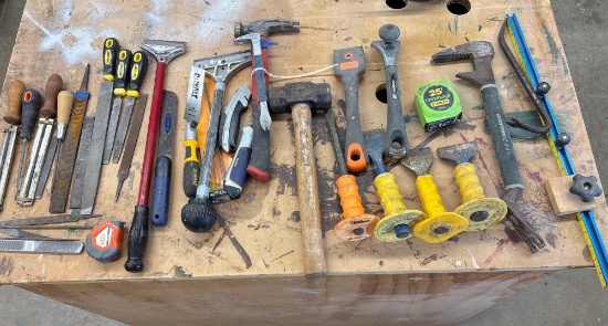 Files, Hammers, scrapers, plus