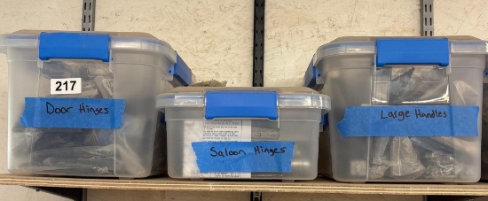 Door hinges, saloon hinges & large handles totes