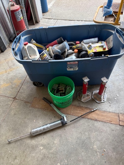 tote with miscellaneous items