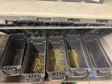 5 storage boxes with fasteners