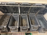5 storage boxes with fasteners