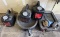 Drain pans and containers