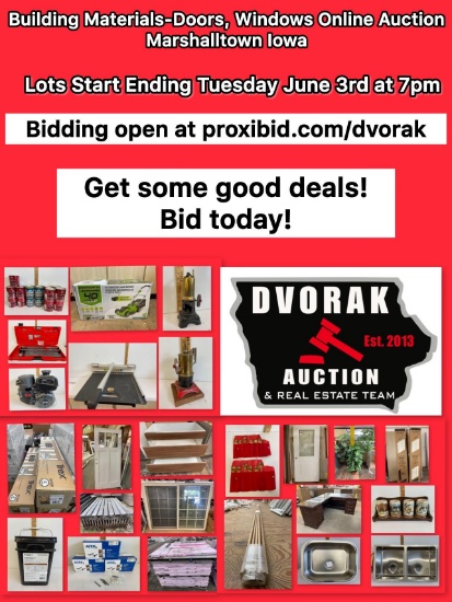 Building Material, Tools, Windows/Doors, Household