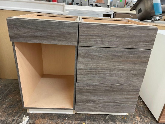 two bottom cabinets