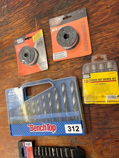 Drill bits, sockets, feed spools plus