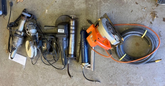 Power tools, grease guns and light reel