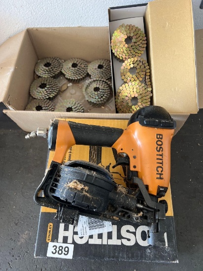 Bostitch coil nail gun and coil nails