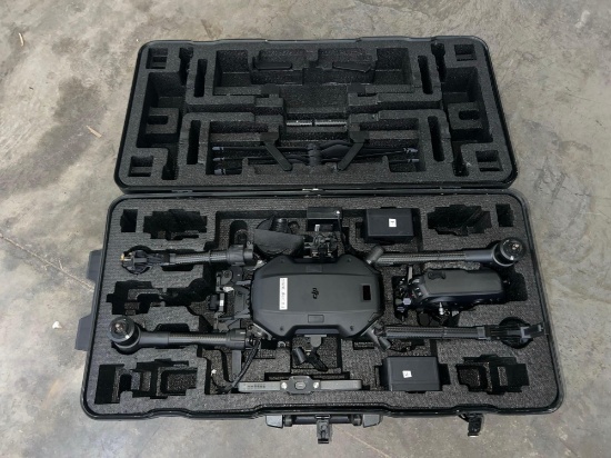 DJI Matrice 210 V2, an industrial-grade drone design. Appears to have damage on arm end