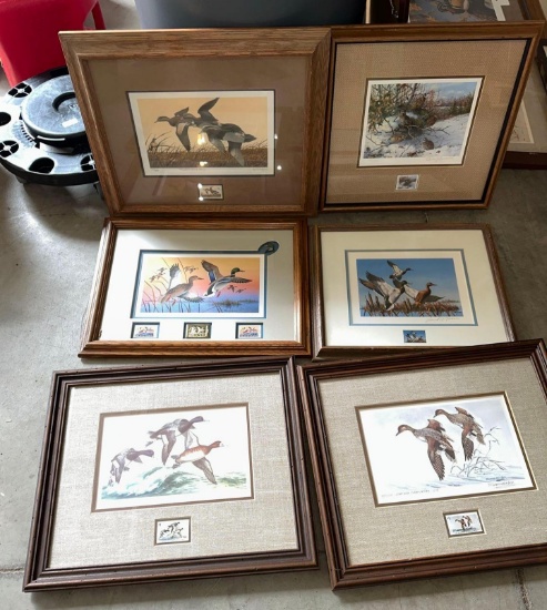STAMP PRINTS 1980's signed numbered