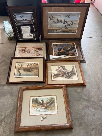 Framed by wildlife prints