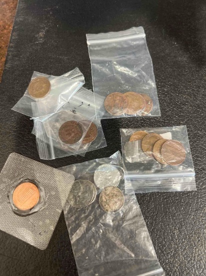 pennies. Some steel some Indian head..others unchecked