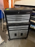toolbox with jumper cable, and charge box