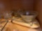 Corner cabinet full of glassware