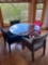 Lot of round table and 4 cushion chairs