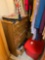 Closet of clothes and dresser, with misc things