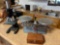 Bausch and Lomb microscope, and ohaus Harvard trip balance with weights