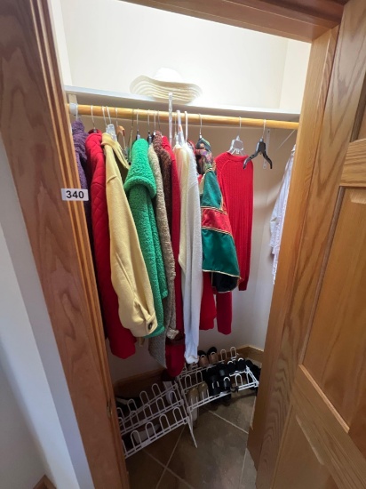 Front hall closet- coats/ shoes /racks